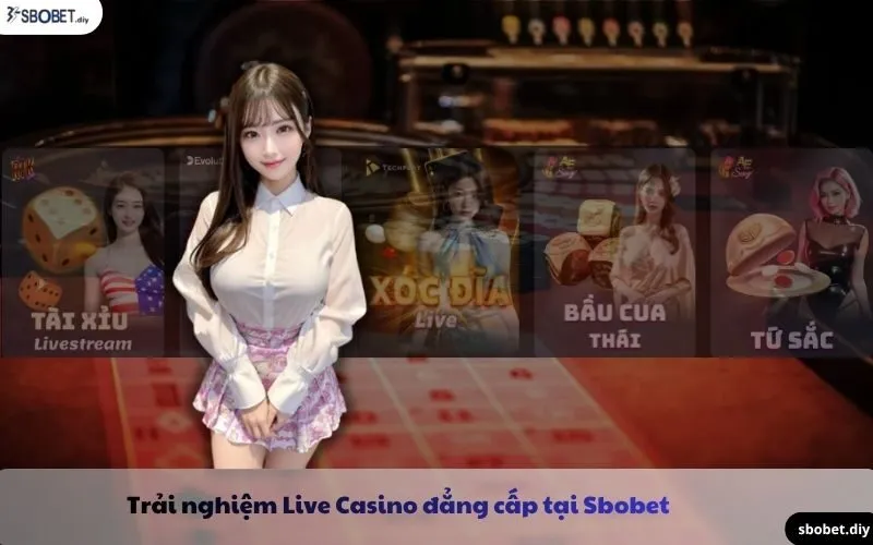 trải nghiệm live casino đẳng cấp tại sbobet